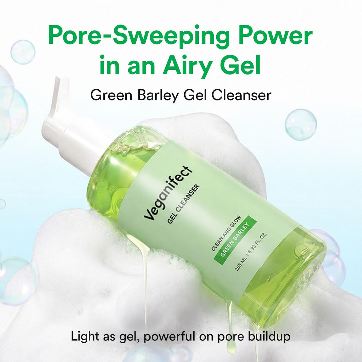 VEGANIFECT pump dispenser closeup for easy daily application benefit