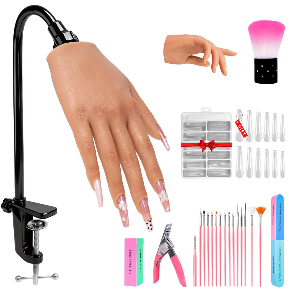 Veikmv front view of kit showing hand and accessories for immediate practice