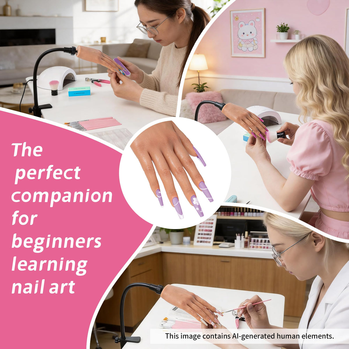 Veikmv mannequin hand in use while painting nail art for realistic training