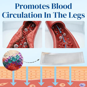 Generic Vein Target patch adhered to calf demonstrating discreet wear
