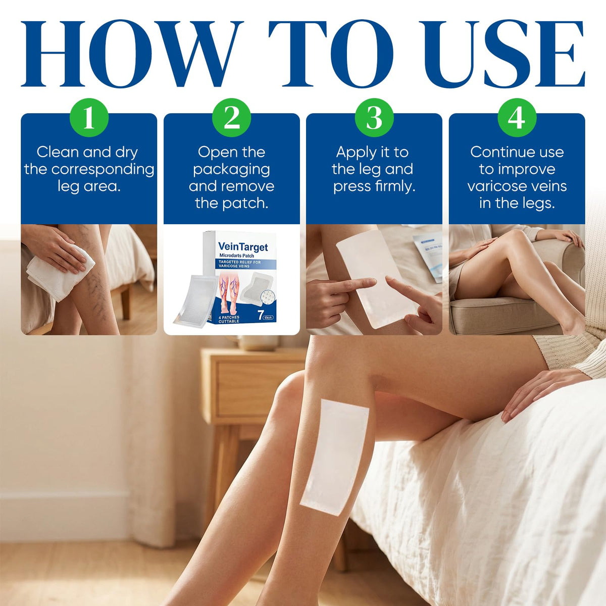 Generic Vein Target patch texture and non-greasy formula for comfort