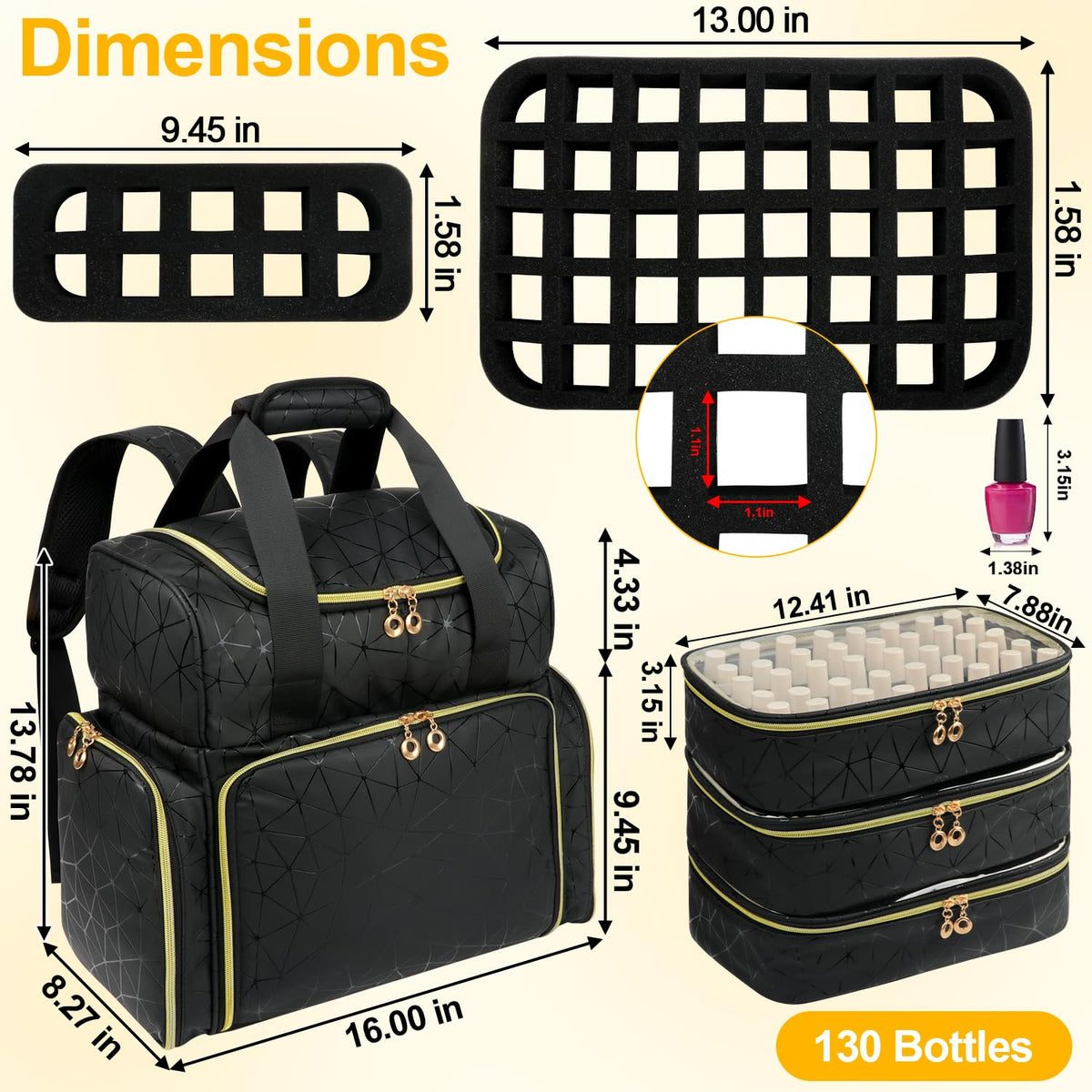 Veirdro next to carry-on suitcase showing scale, fits well for mobile nail techs