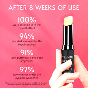 VELAMO ADVANCED applying under-eye to reduce puffiness and brighten