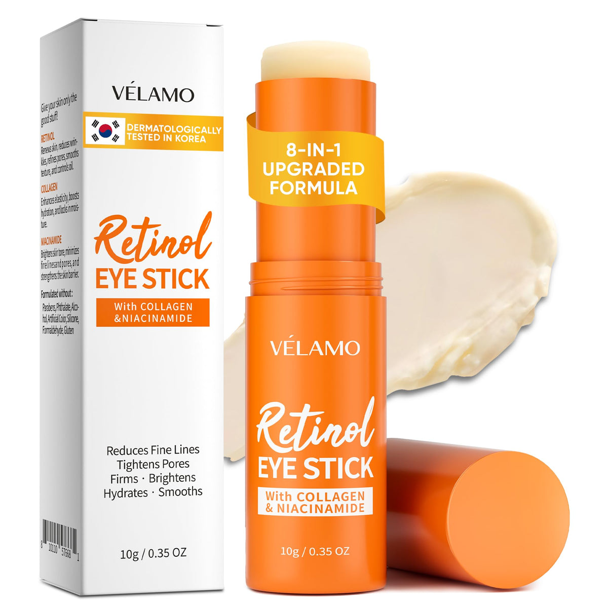 VELAMO ADVANCED front packaging showing compact stick for travel convenience