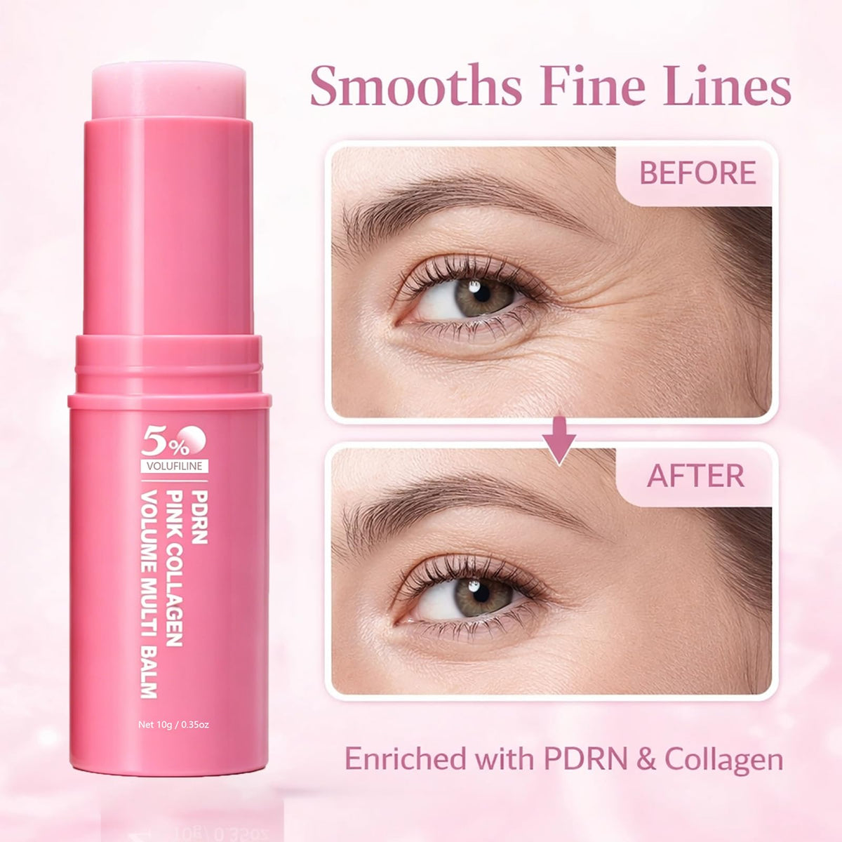 Velare Oil application under-eye showing targeted smoothing and quick use