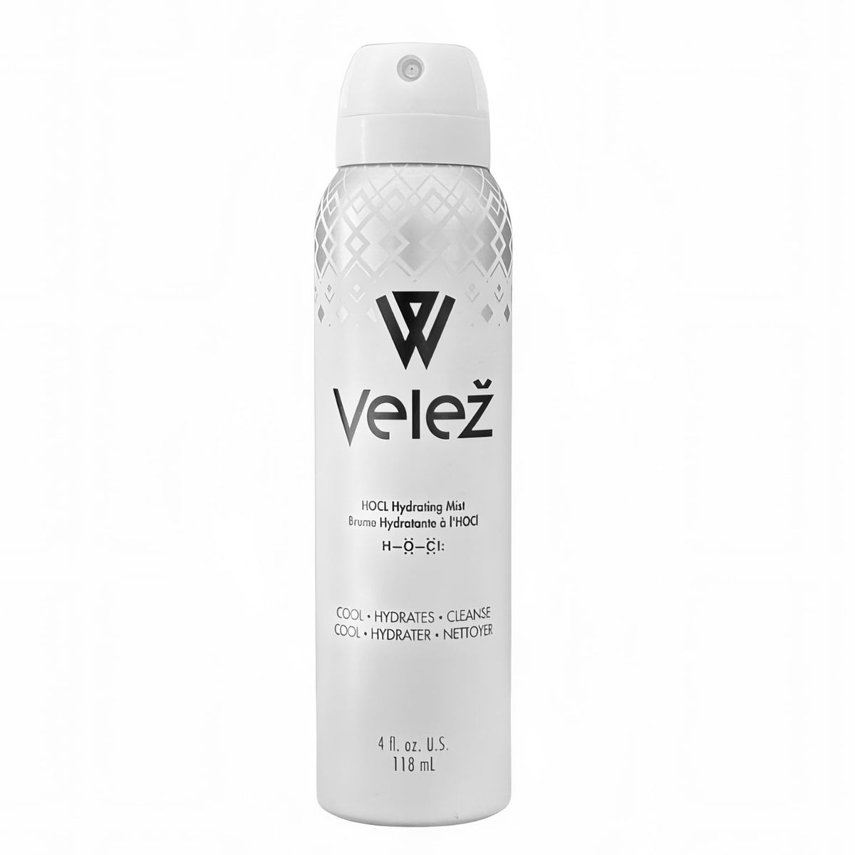 Velež front packaging showing 4 fl oz mist and clean design for easy recognition