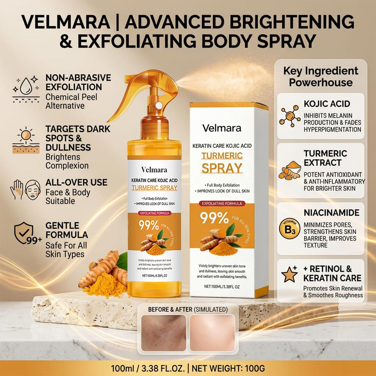 velmara application on face demonstrating gentle exfoliation before rinse