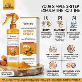 velmara ingredients hero with turmeric label highlighting brightening support