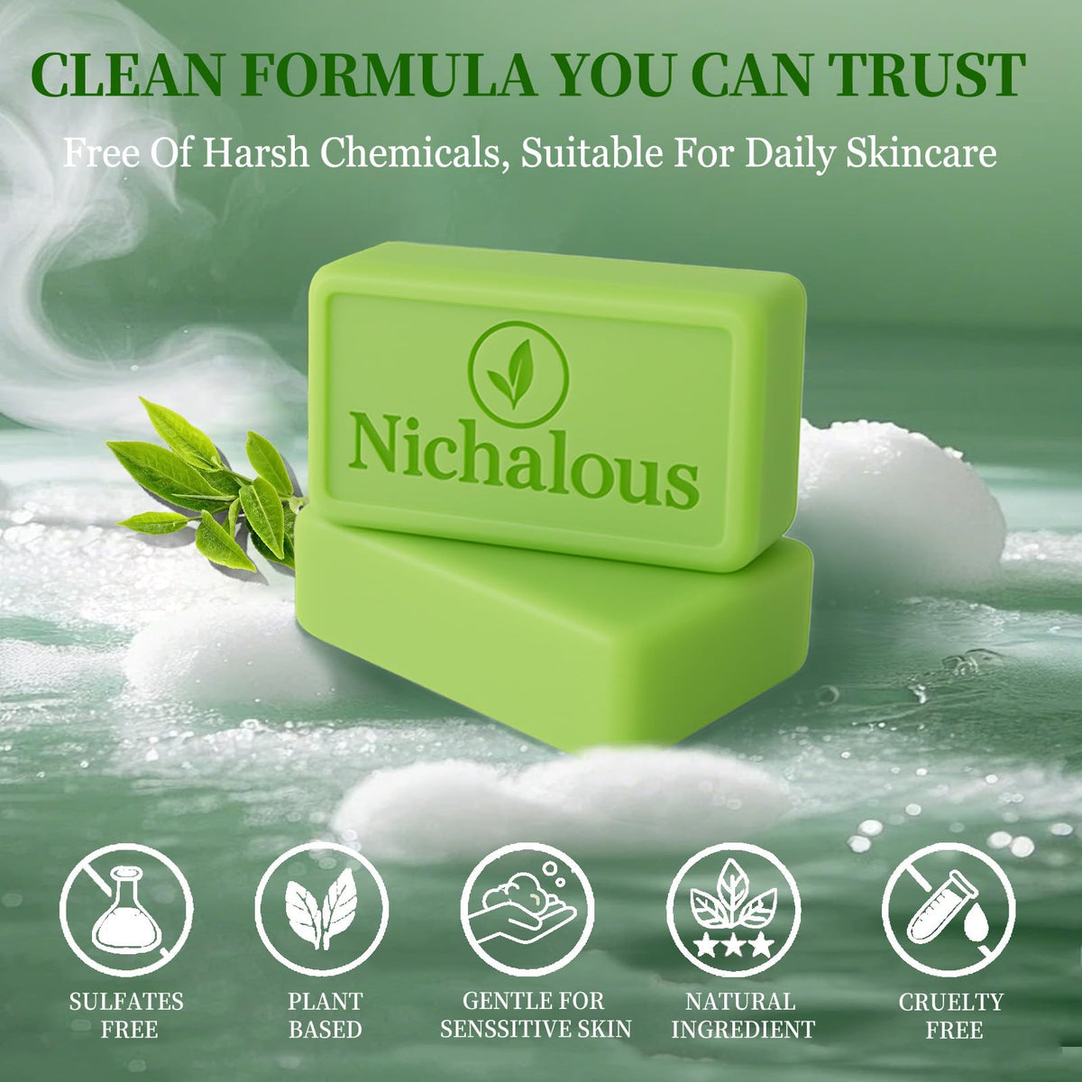 Generic Veloma three soap bars arranged to show value pack and multi-use benefit