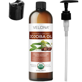 velona 32oz bottle next to hand showing large size and long-lasting supply benefit