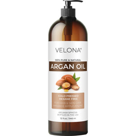 velona bottle front view showing label and pure argan oil benefits