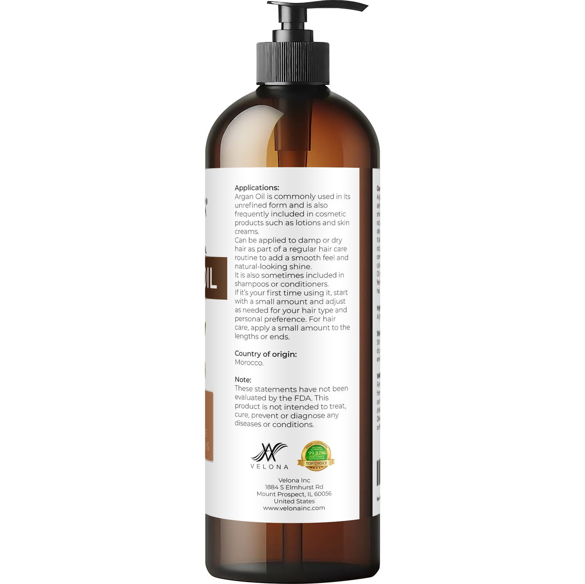 velona argan oil hair application demonstrating smooth frizz control and shine