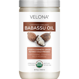 velona bottle front label showing organic certification and clear benefits