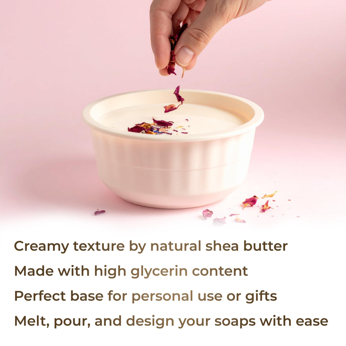 velona close texture of soap block highlighting smooth meltability benefit