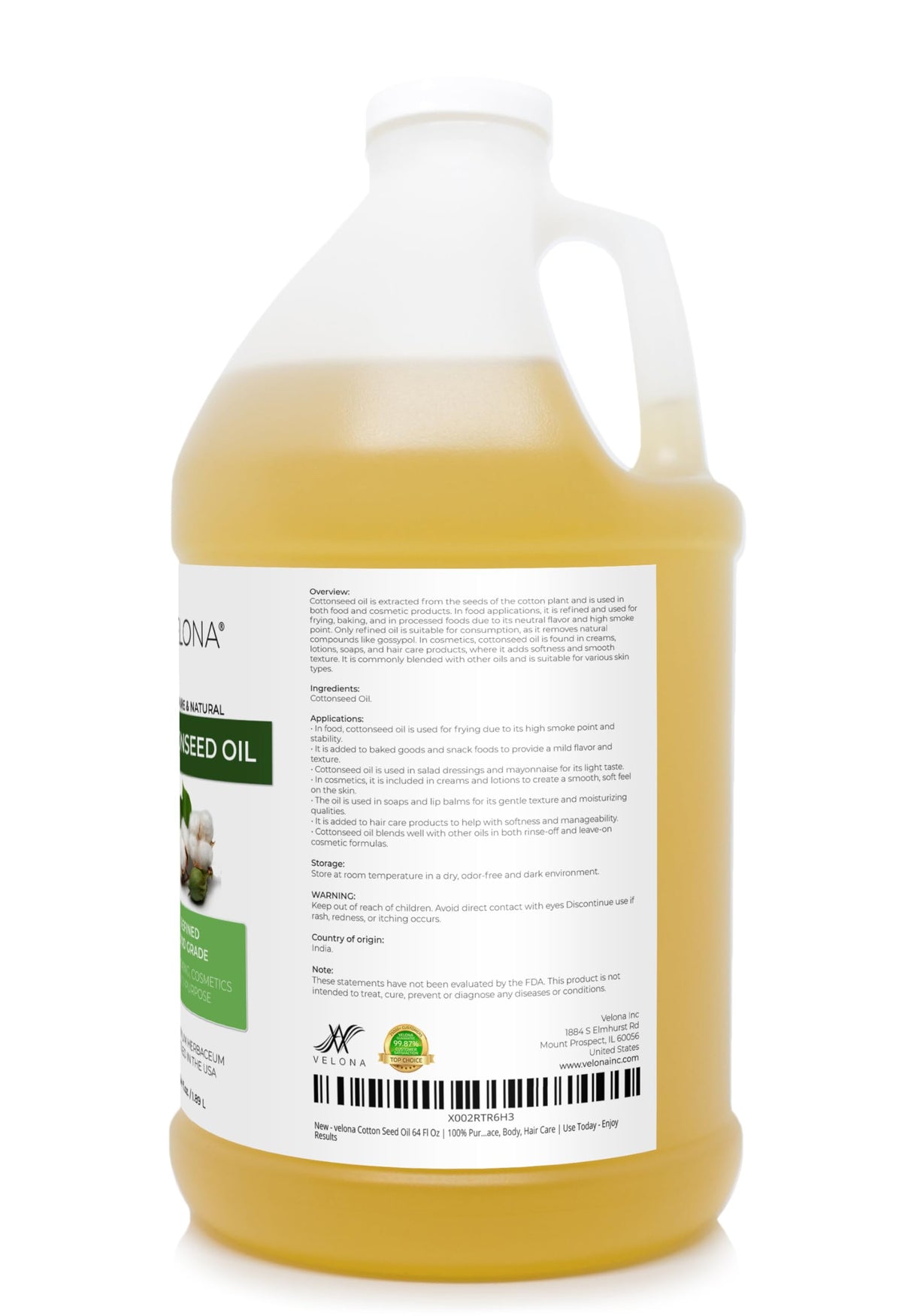 velona bottle on kitchen counter used for frying and salad dressings