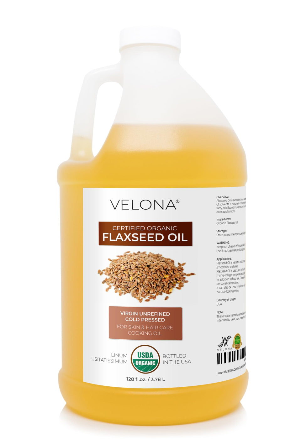 velona front packaging one-gallon bottle showing label and brand benefit