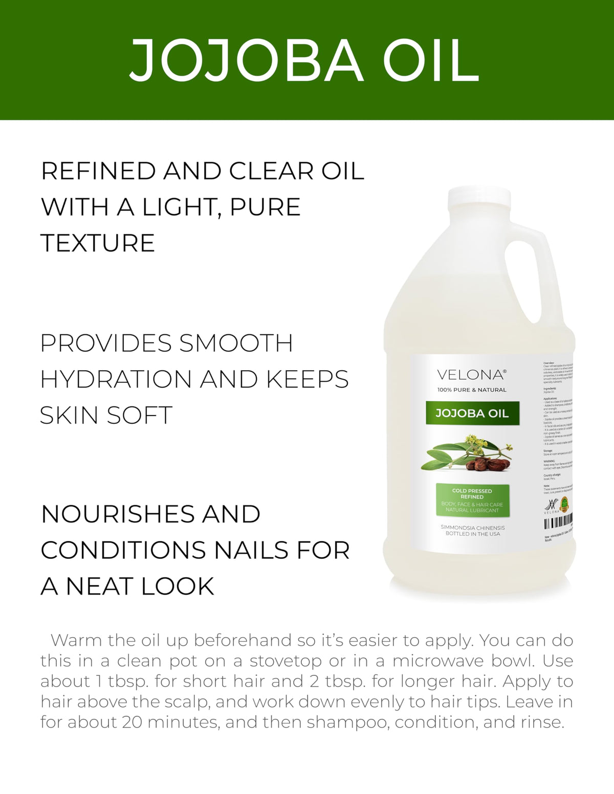 velona jojoba oil texture close‑up shows smooth clear oil for easy absorption benefit