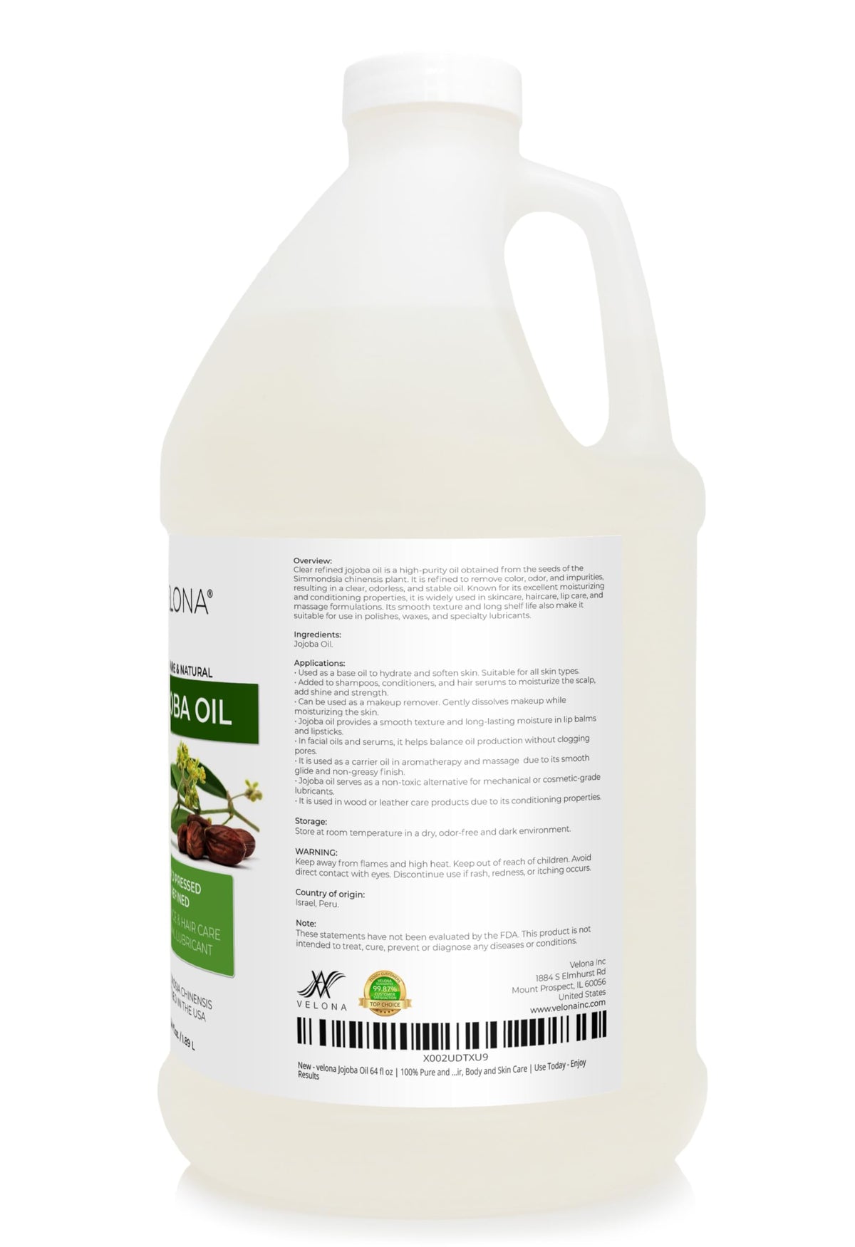 velona jojoba oil pouring into palm illustrates easy application and quick hydration benefit