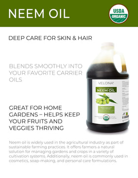 velona neem oil pouring close-up displaying rich texture and cold-pressed purity benefit