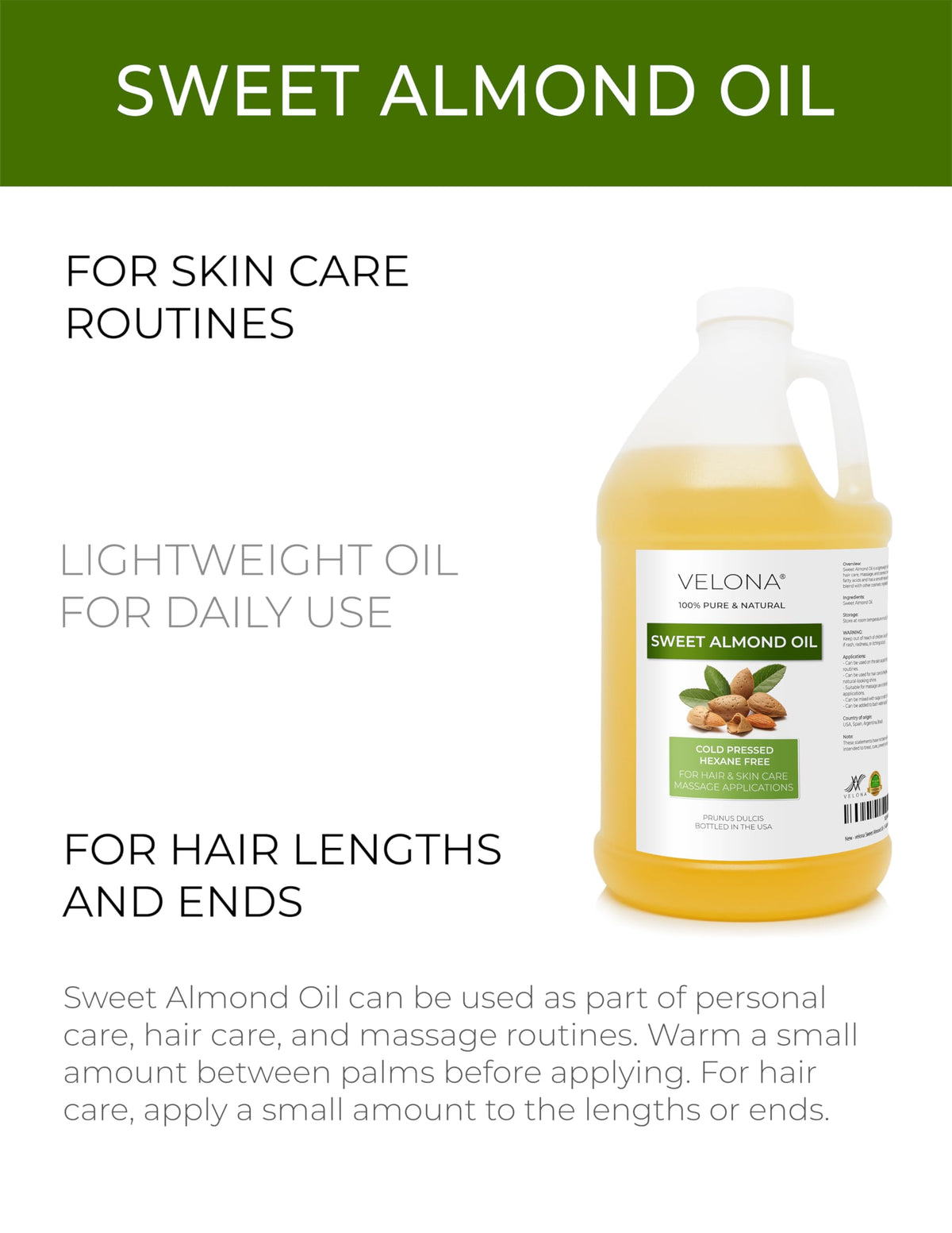 velona pouring oil close-up highlights cold-pressed purity benefit
