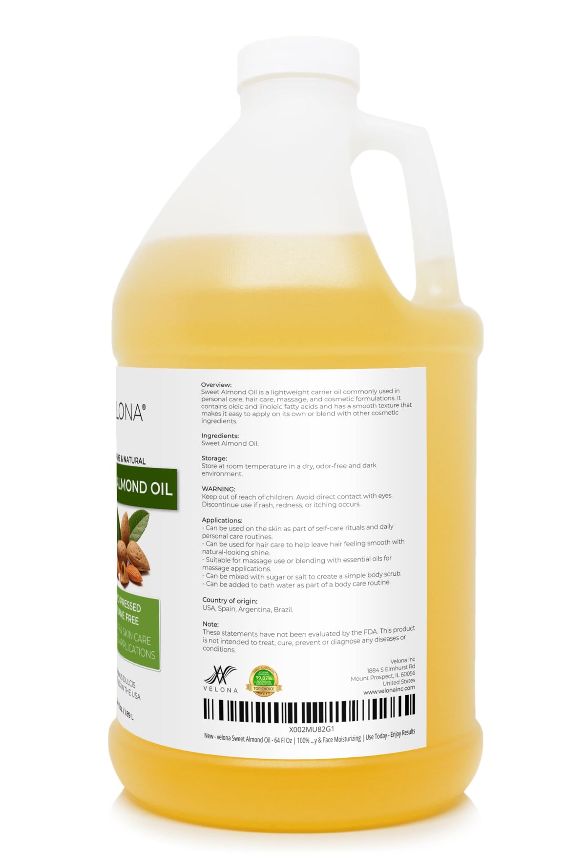 velona oil texture on hand demonstrating lightweight absorption benefit