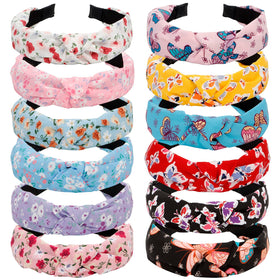 VELSCRUN front pack display showing all twelve floral headbands and variety
