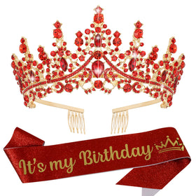 VELSCRUN front view tiara showcasing regal shape and festive shine