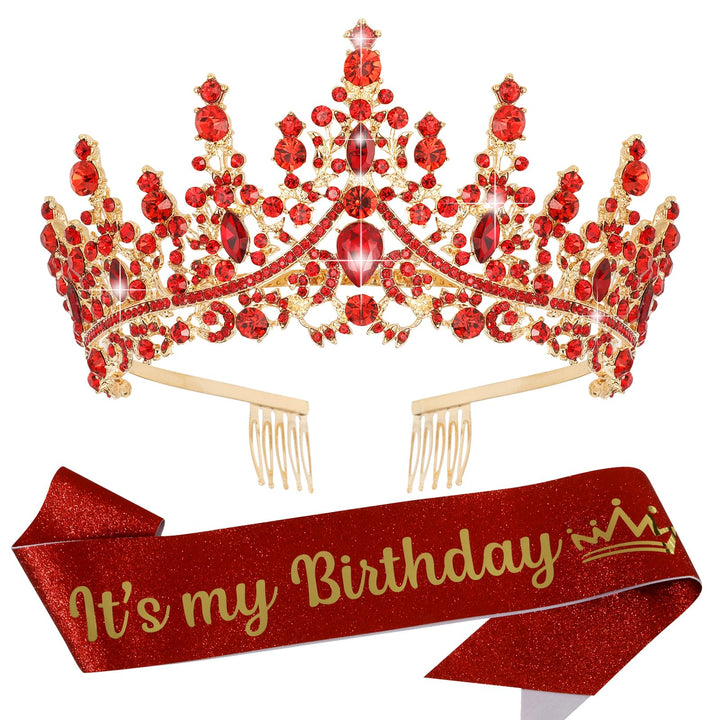 VELSCRUN front view tiara showcasing regal shape and festive shine
