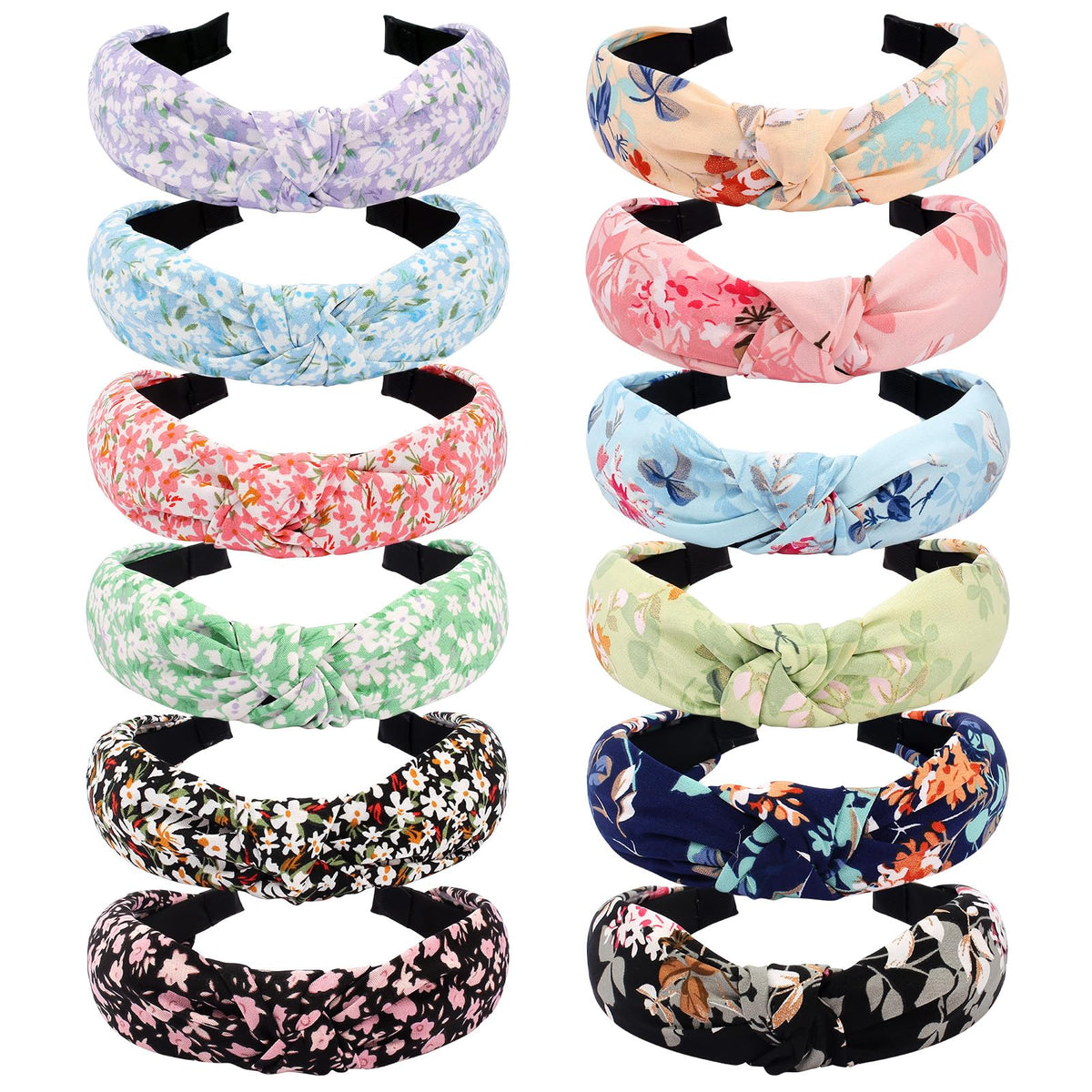 VELSCRUN front-packaging showing 12 colorful headbands and variety benefit