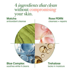 VELVENTE creamy foam texture demonstrating gentle cleanse