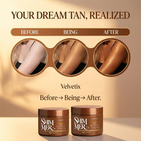 Velvetix applied on arm demonstrating smooth, streak-free blend