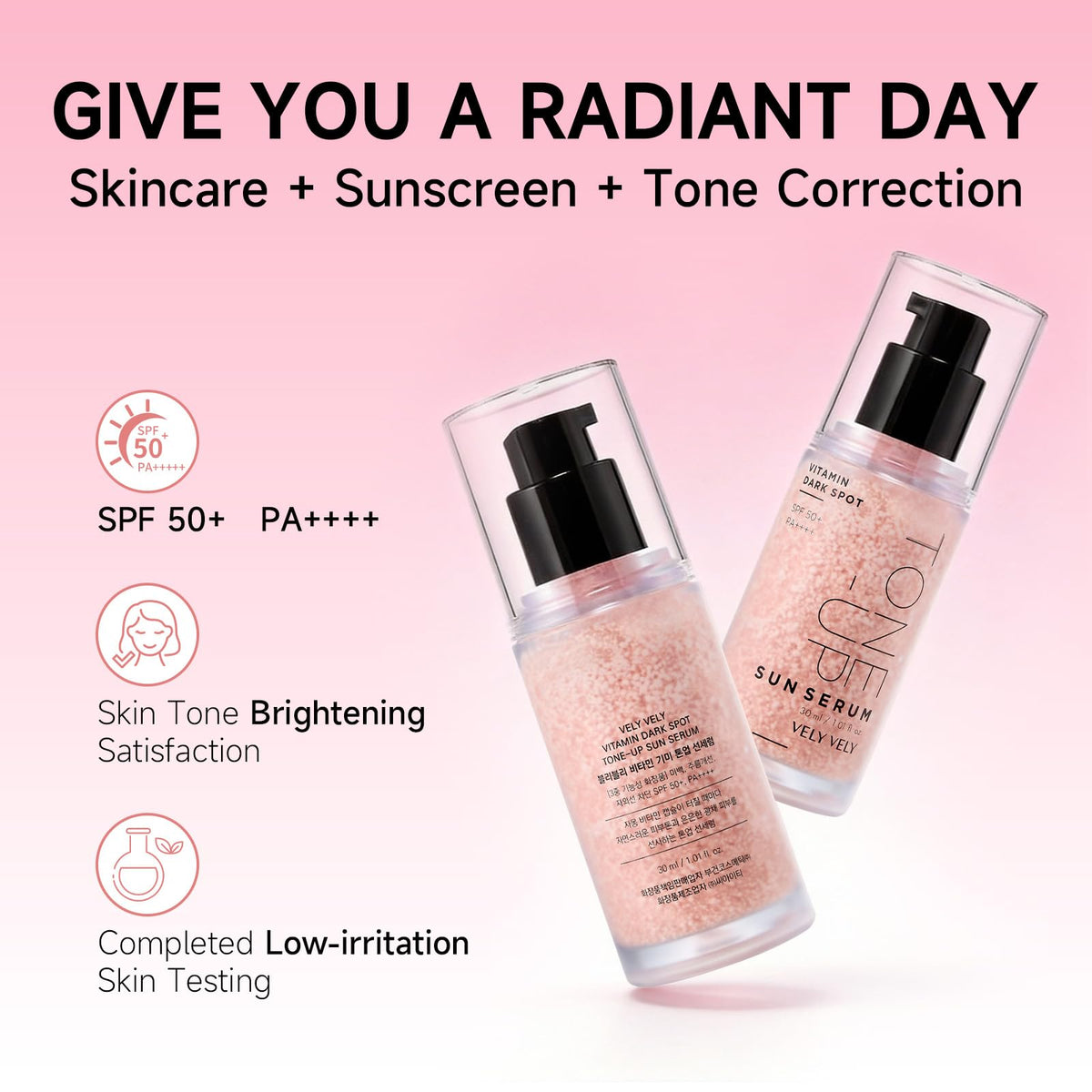 VELY VELY open cap dispensed serum texture for fast absorption