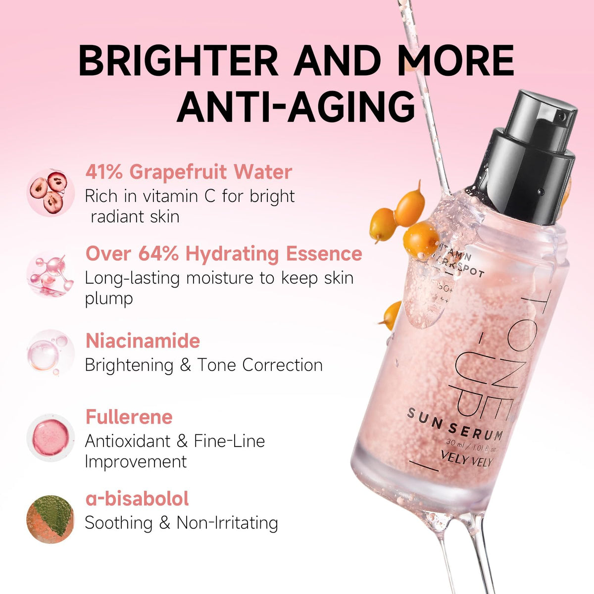 VELY VELY close-up of serum sheen showing hydrating essence
