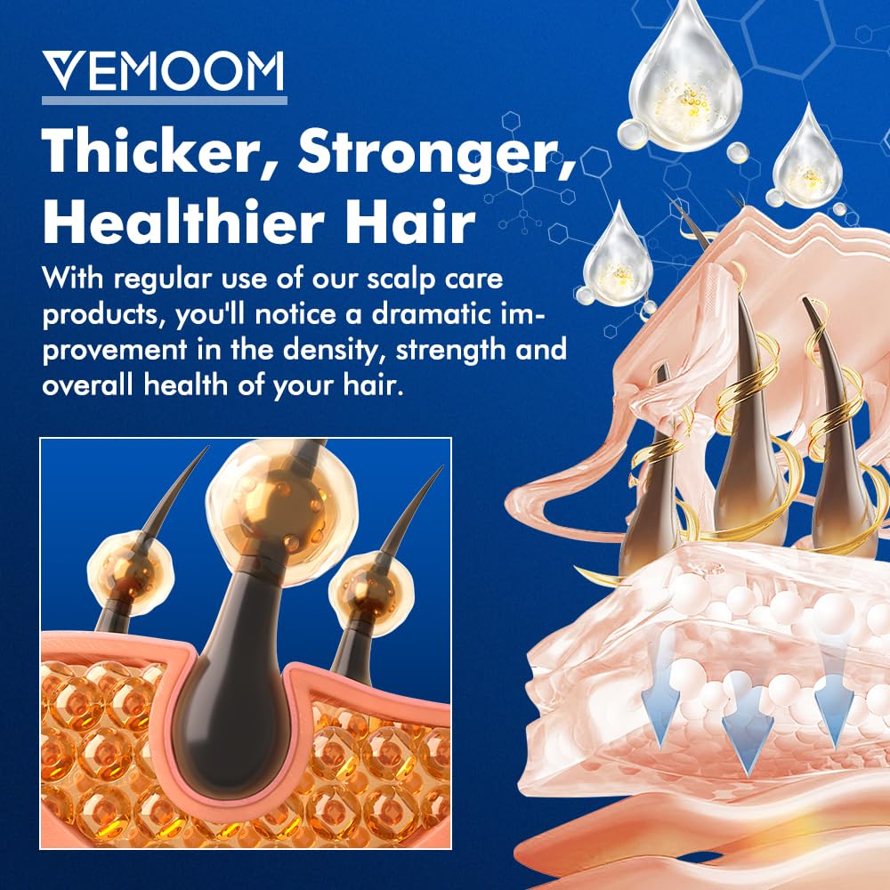 VEMOOM liquid texture drop highlighting fast absorption benefit