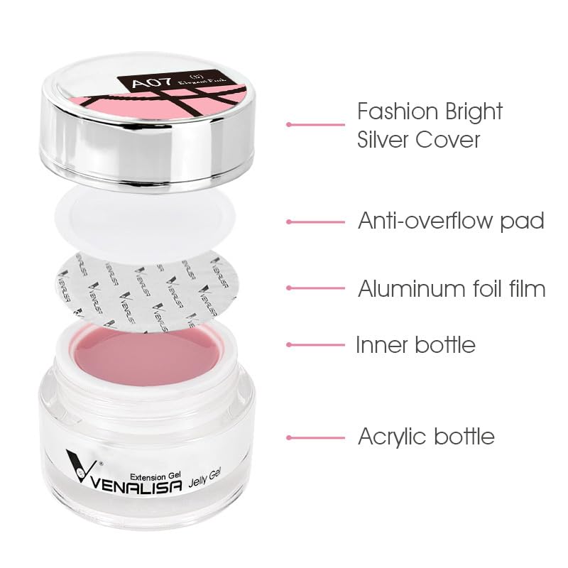 VENALISA fully cured nails with glossy finish for long-lasting shine
