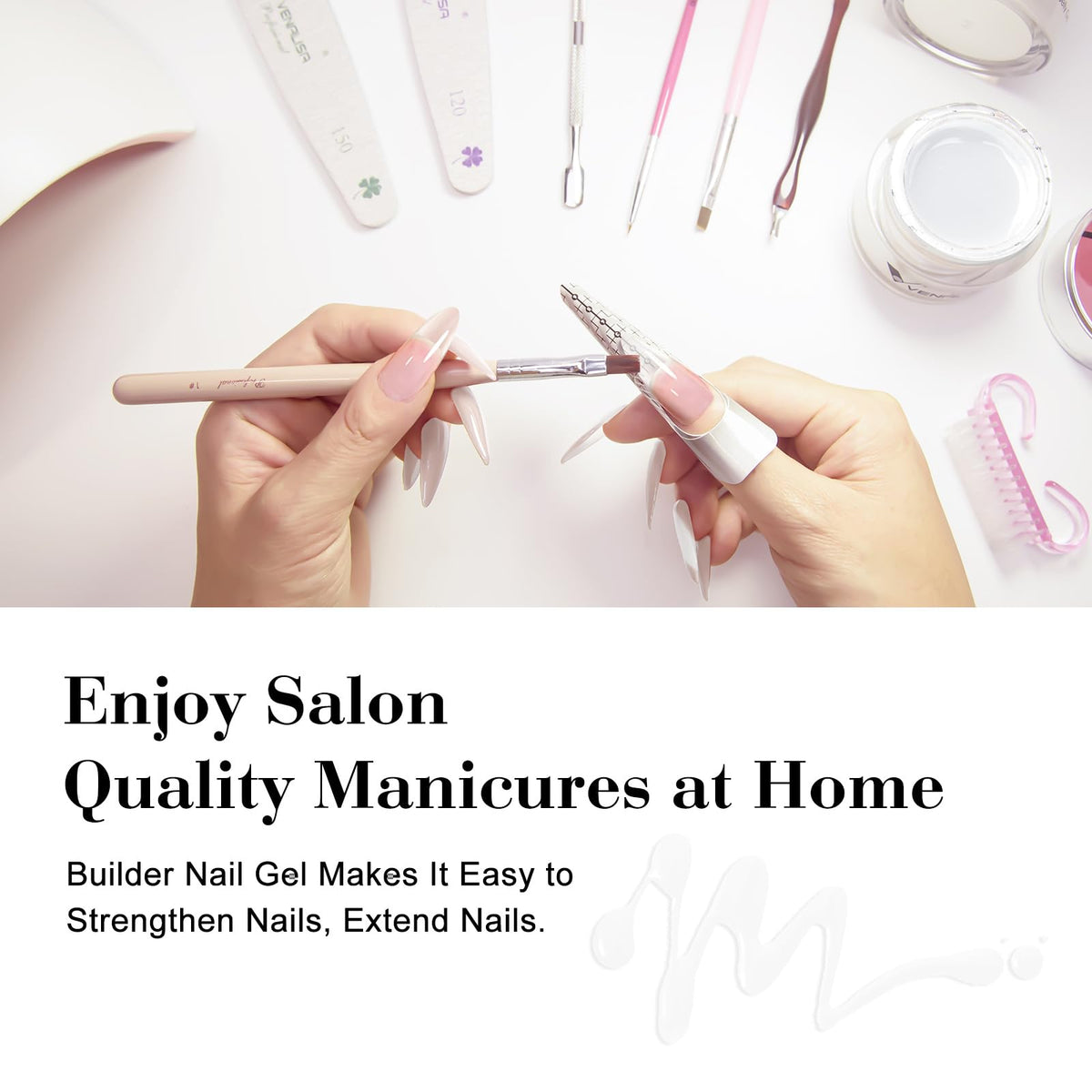 VENALISA gel texture on brush showing smooth application and build control