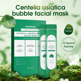 VENROCK applying foaming mask on face for gentle cleansing