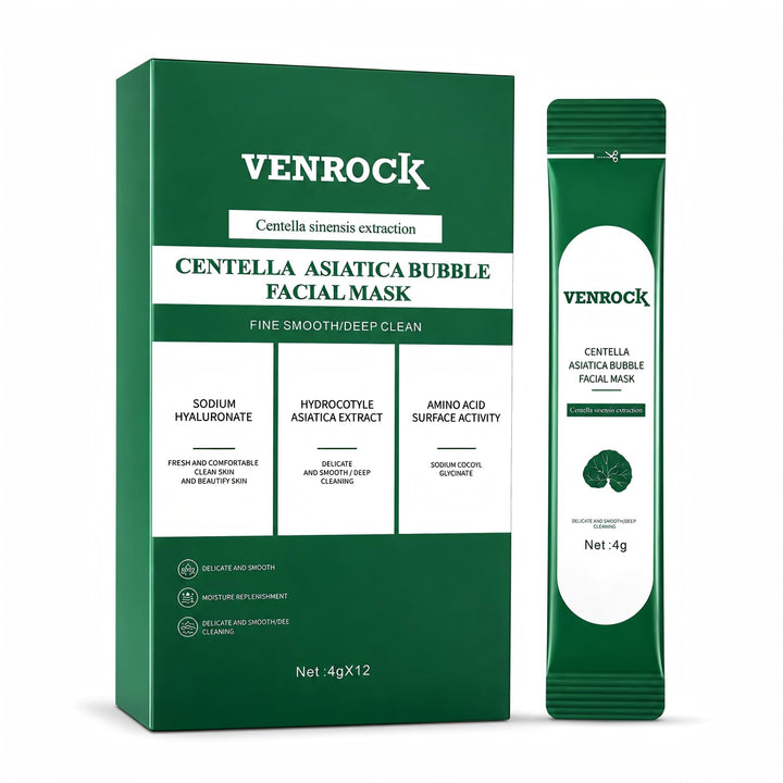 VENROCK front packaging showing 12 sachets and benefits