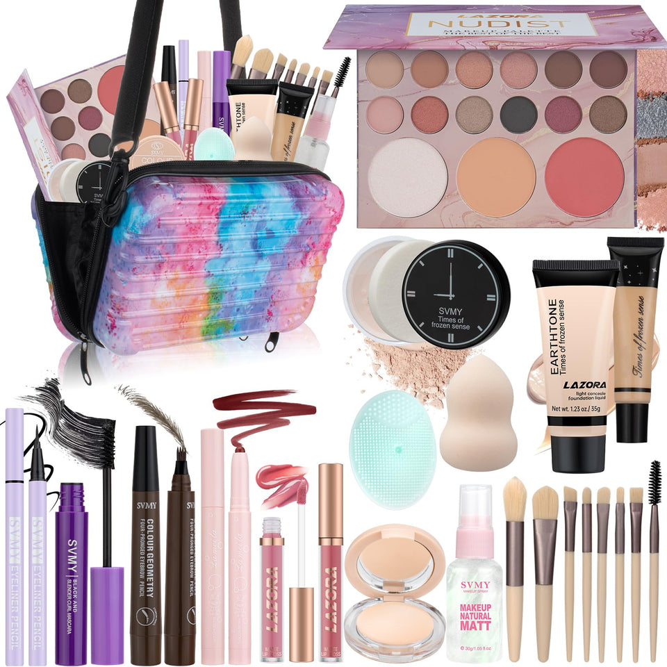 venshun front packaging showing compact travel makeup kit and gift-ready case