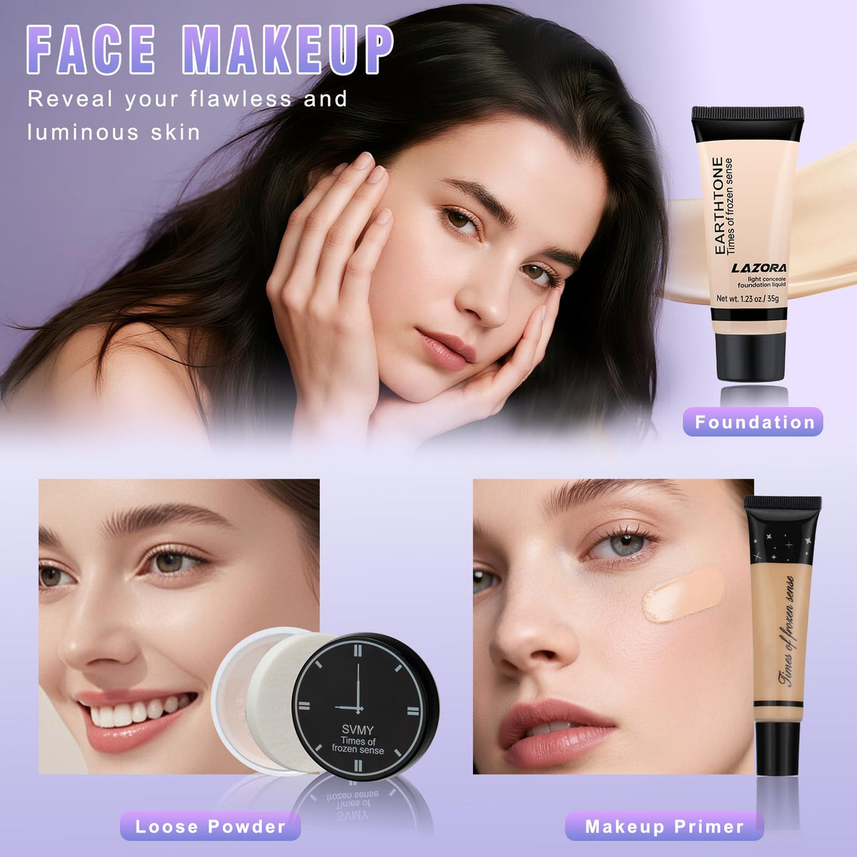 venshun lip products group showing glosses and liner, buildable shine