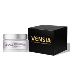 VENSIA front packaging showing 30g jar and product name, conveys trust