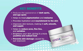 VENSIA licorice and daisy extracts, shows botanical pigmentation support