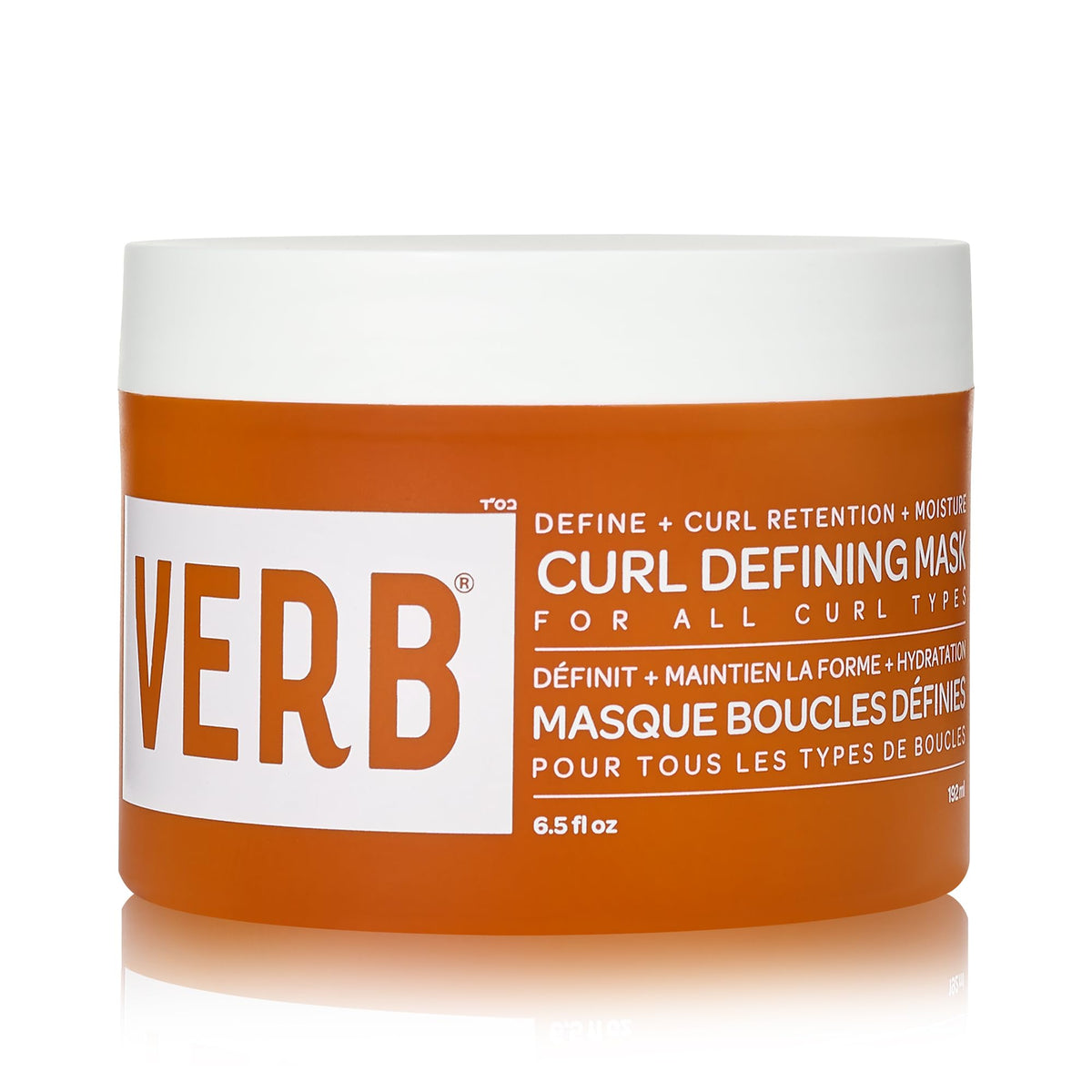 VERB front packaging of the Curl Defining Mask showing product and benefits