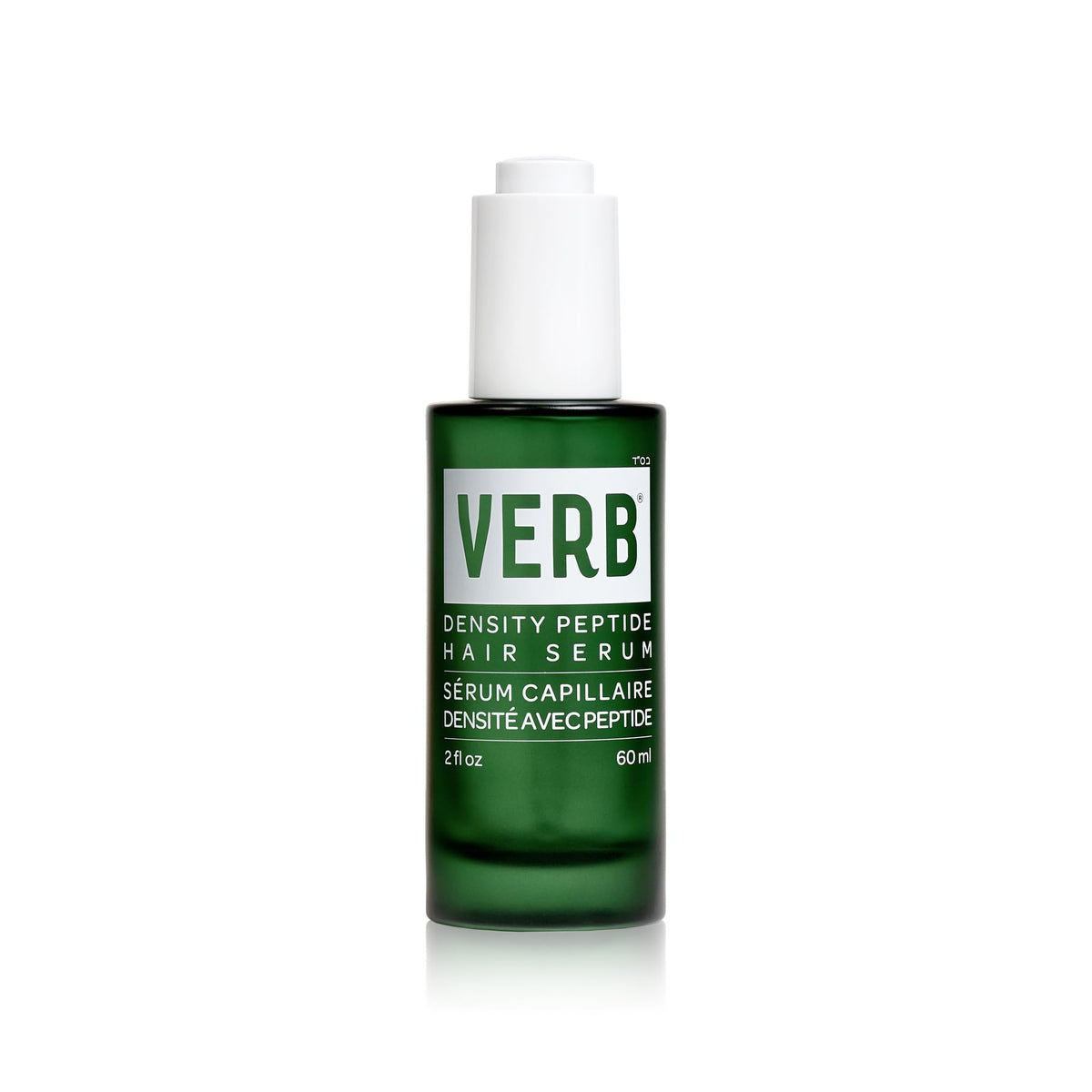 VERB front packaging of Density Peptide Serum showing bottle and label, clarifies product benefit