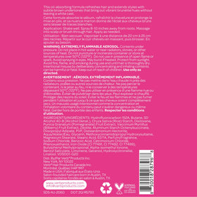 VERB ingredients label view emphasizing plant extracts and no parabens for safer use