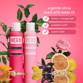 VERB applying to roots to demonstrate instant lift and extended style longevity
