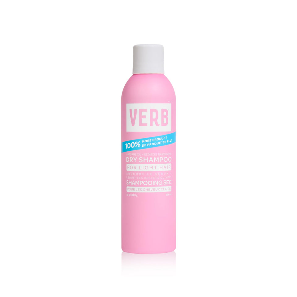VERB front packaging of jumbo dry shampoo, clear product identity and size