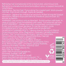 VERB dry shampoo in a travel kit for on-the-go style extension