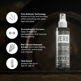 VERB application on damp hair for smoother blowout and frizz control