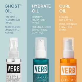VERB moringa and green tea ingredients display signaling natural smoothing and hydration